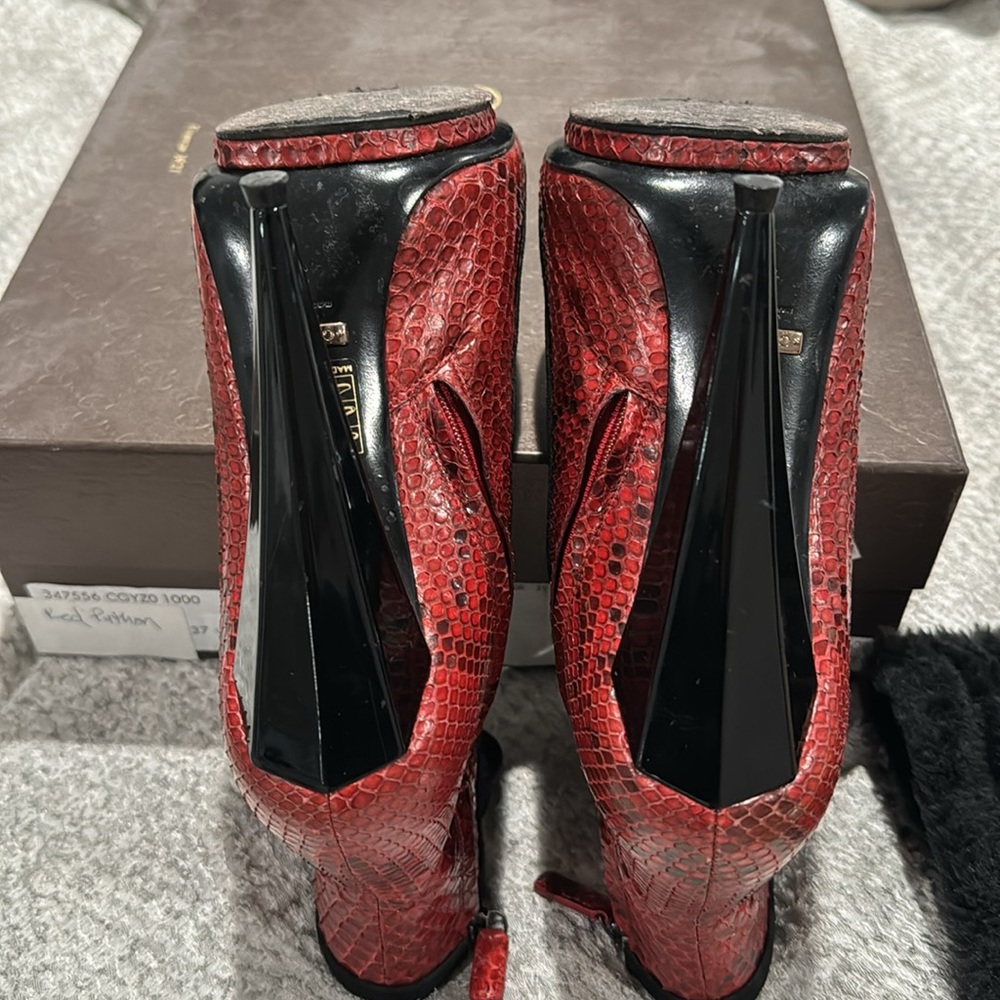 Gucci Red Python Heels - Picture 5 of 8